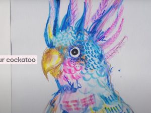 3. Watercolour Cockatoo